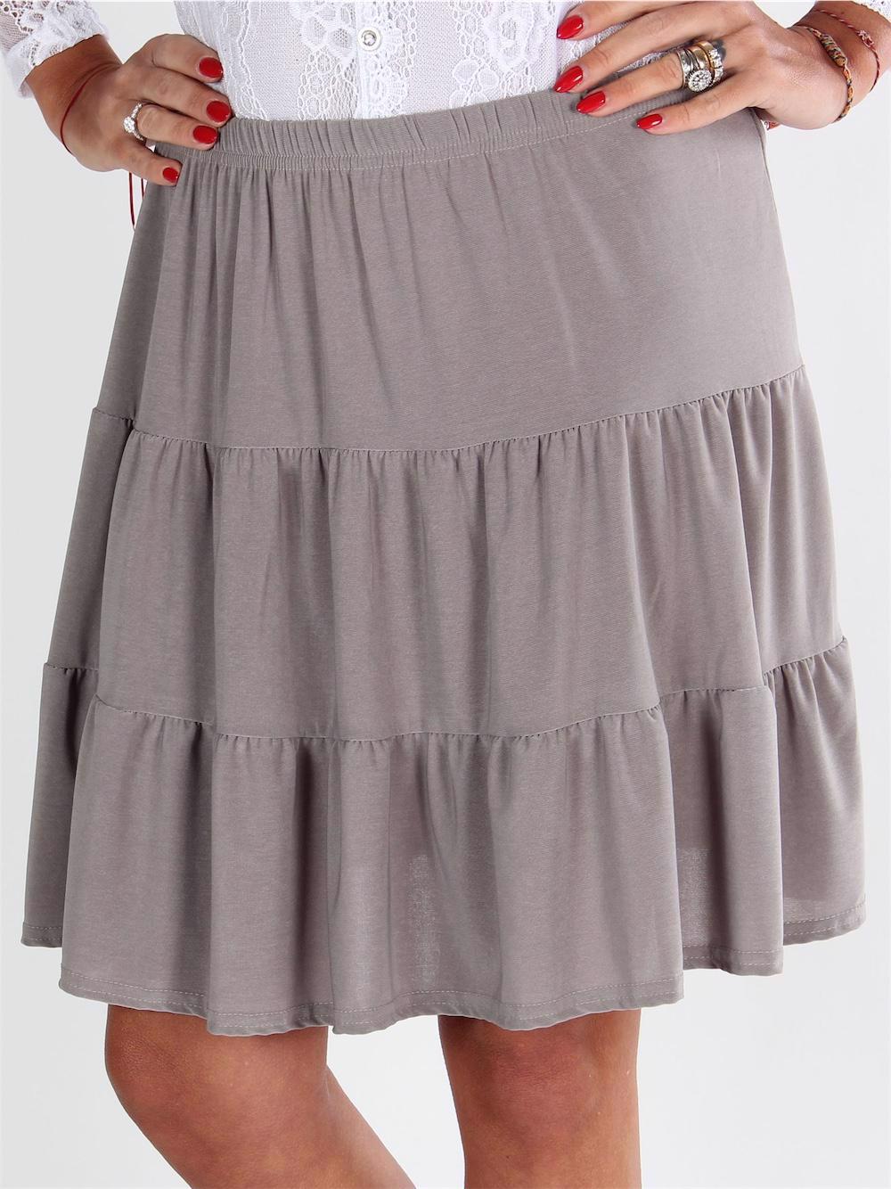 Agnes - Armygrøn sød flæsenederdel